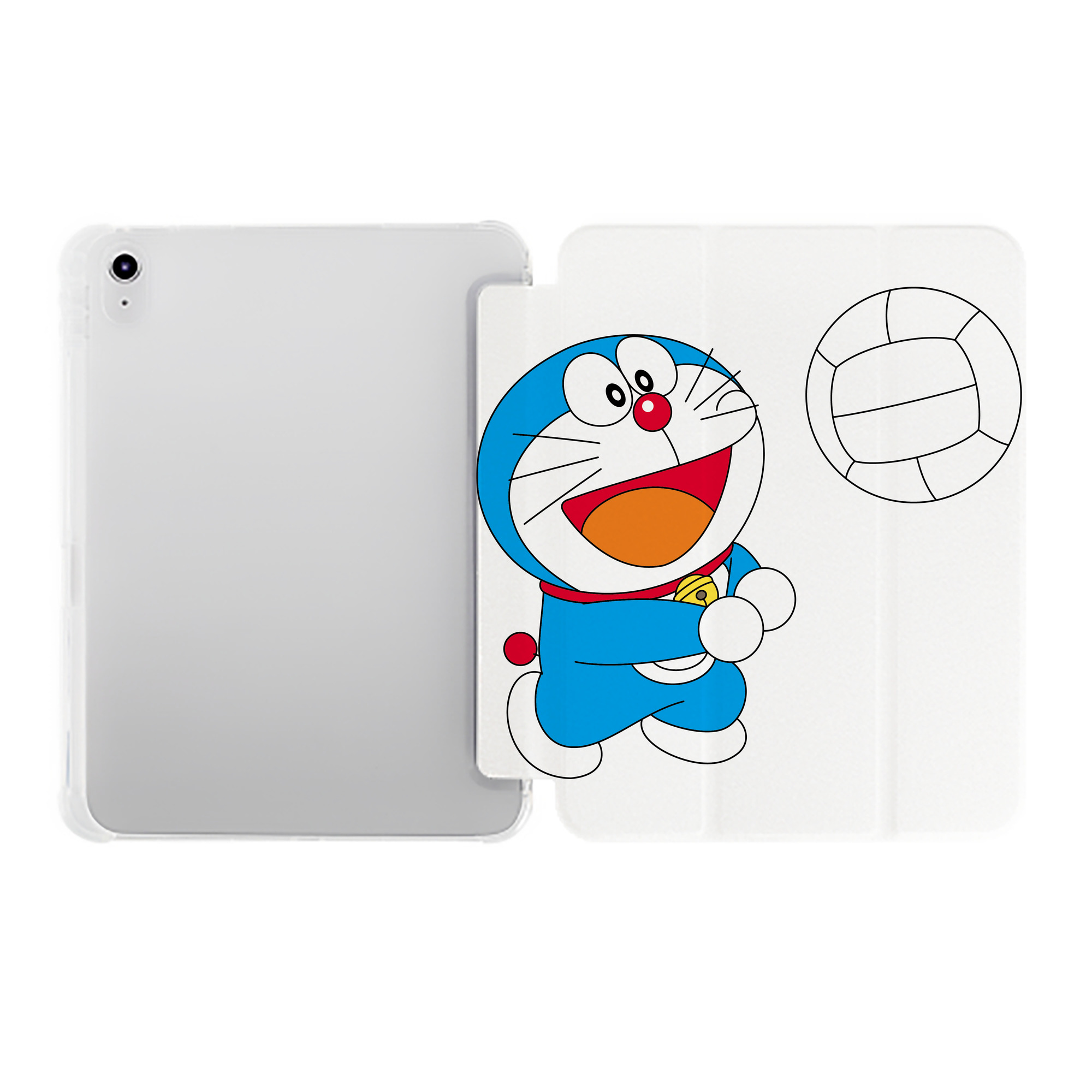 （画像用） ドラえもん Doraemon IPad ケース ペン収納付き 三つ折りスタンド PUレザー×シリコン 対応機種9.5/10.5/10.9インチ